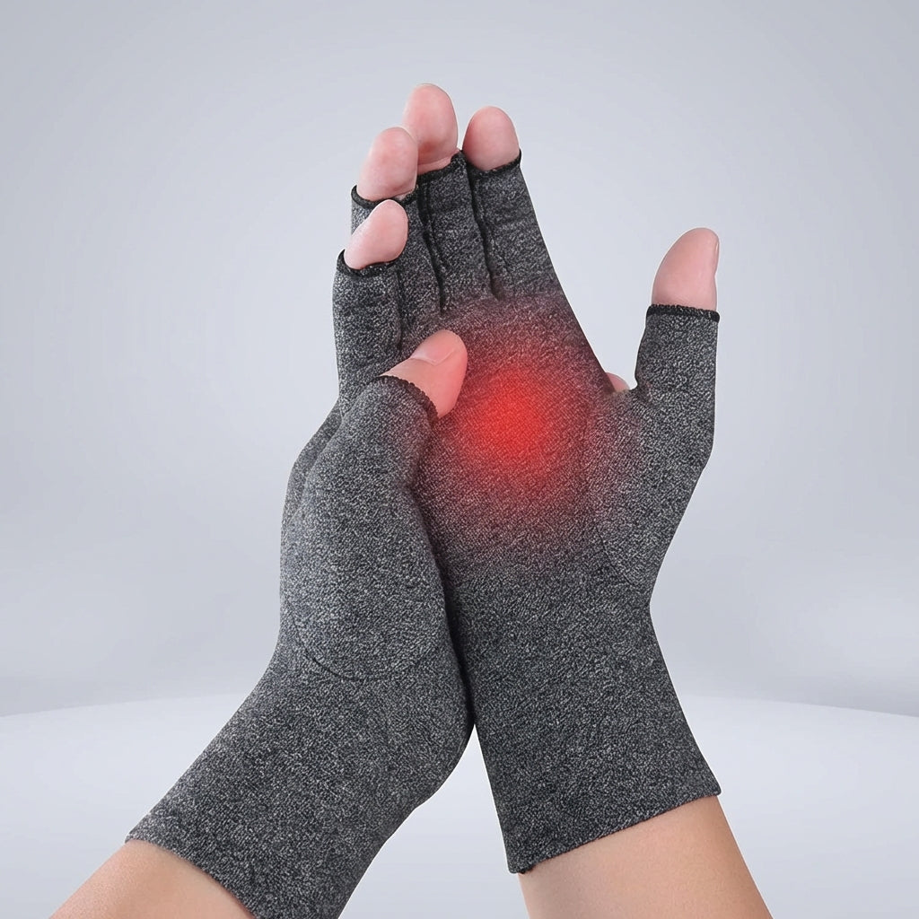 Kompressionshandschuhe ohne Finger für Handgelenk und Arthrose