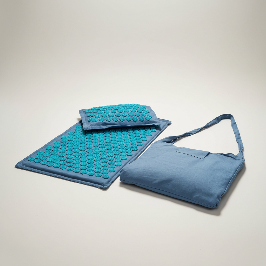 Tragbares Akupressur-Matte-Set mit Kissen und Tragetasche