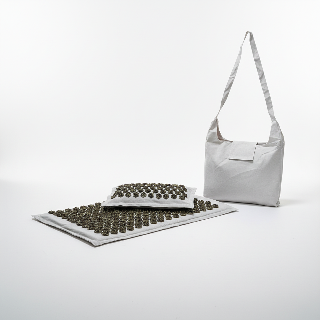 Tragbares Akupressur-Matte-Set mit Kissen und Tragetasche