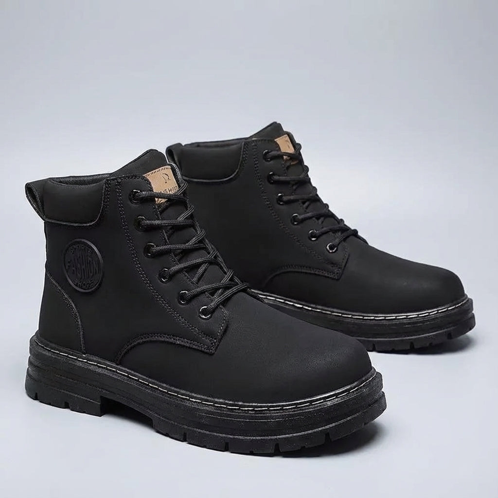 Hochschaftige Schnürstiefel rutschfest gepolstert Steppnaht