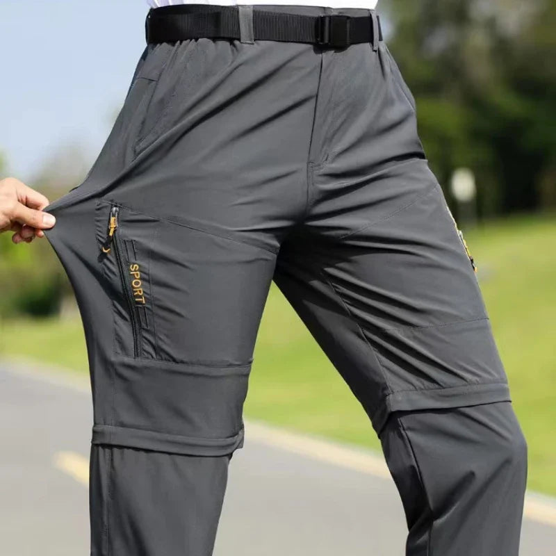 Herren Abzipp-Cargohose für Outdoor-Aktivitäten, schnelltrocknend und dehnbar