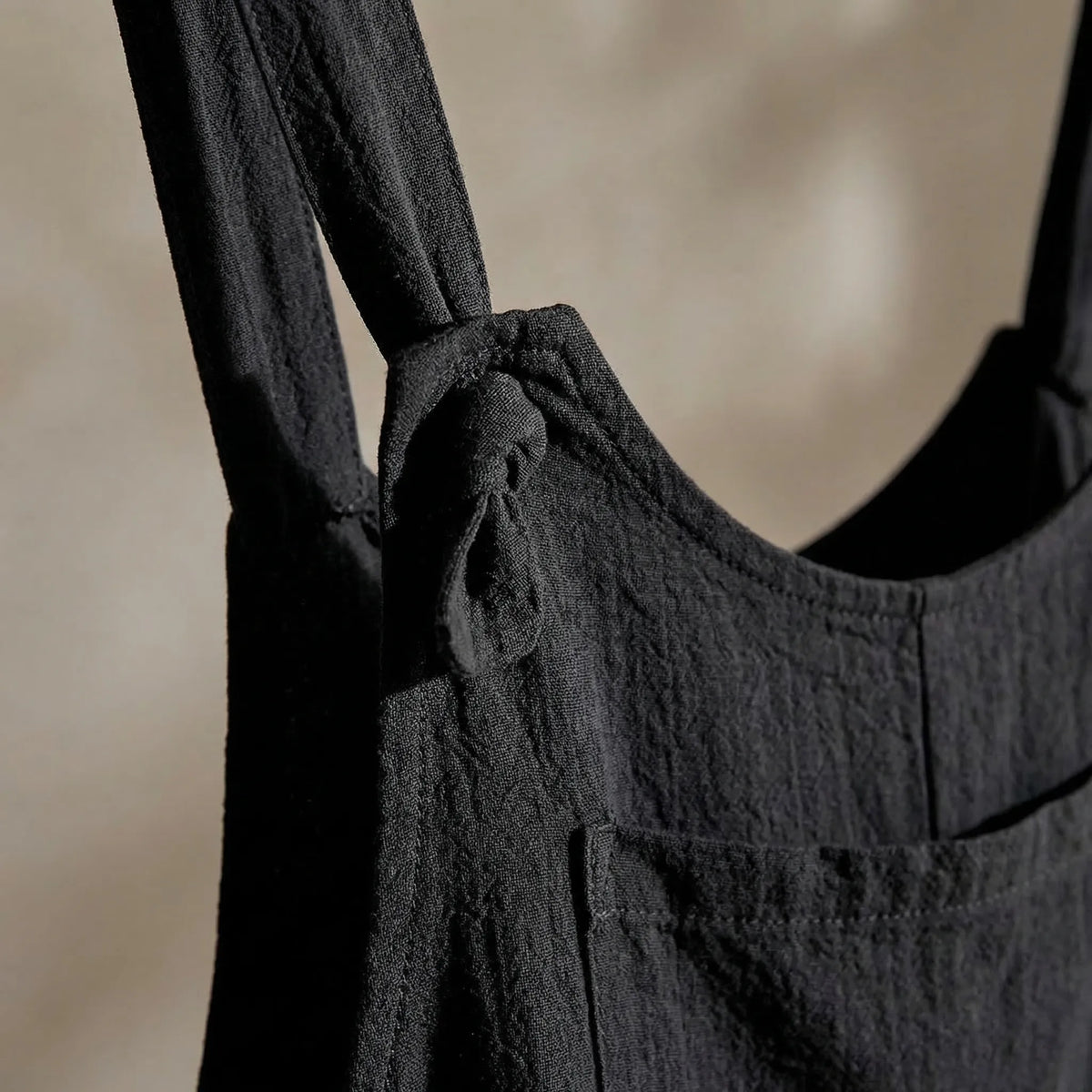 Weites-Bein-Jumpsuit ärmellos Schnürdetail Seitentaschen Sommer