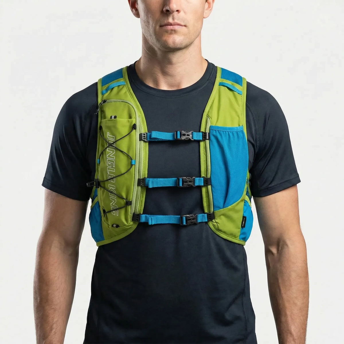 Leichter 15L-Trailrunning-Westen-Rucksack mit Mesh-Paneelen und reflektiven Streifen