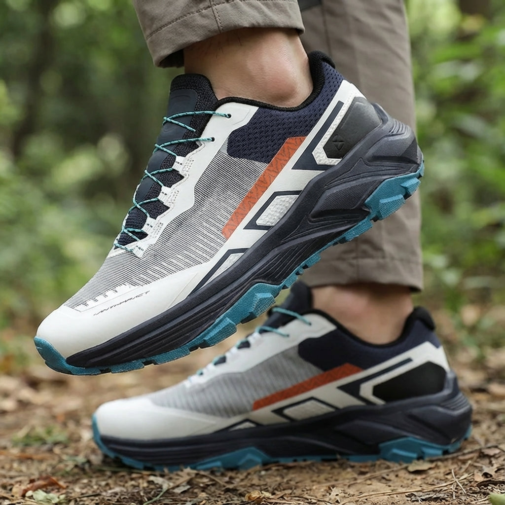 Trailrunningschuh mit atmungsaktivem Mesh, Dämpfung und aggressivem Profil