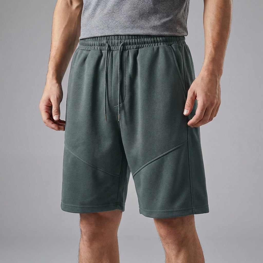 Athletik-Shorts lockere Passform Kordelzugs-Taille mittlere Länge