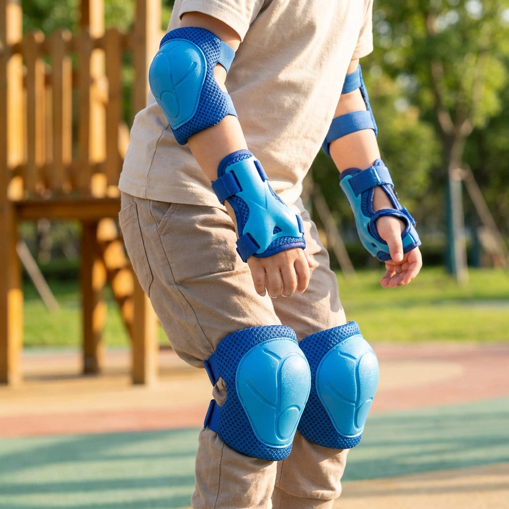 6-teiliges Kindersicherheitsset für Knie, Ellbogen und Handgelenke