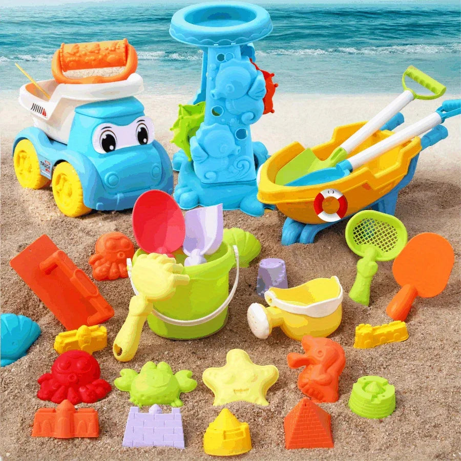 Mehrteiliges Strandspielset für Kinder mit Sandformen und Werkzeugen