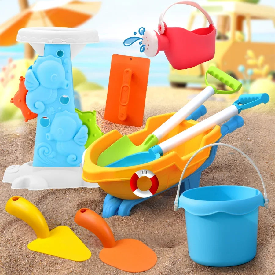 Mehrteiliges Strandspielset für Kinder mit Sandformen und Werkzeugen