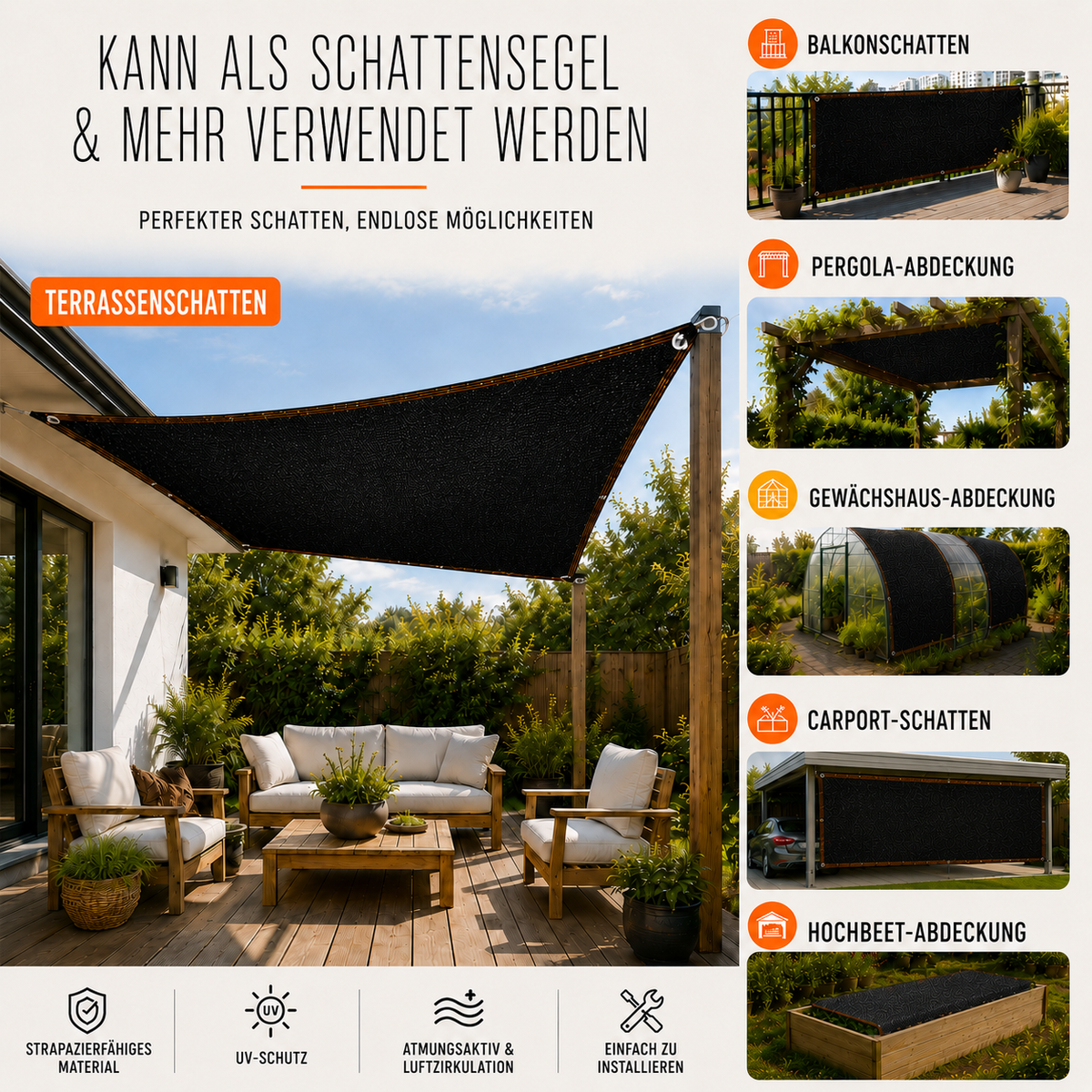 Camp Basel | Shadefold Robustes Schattengewebe