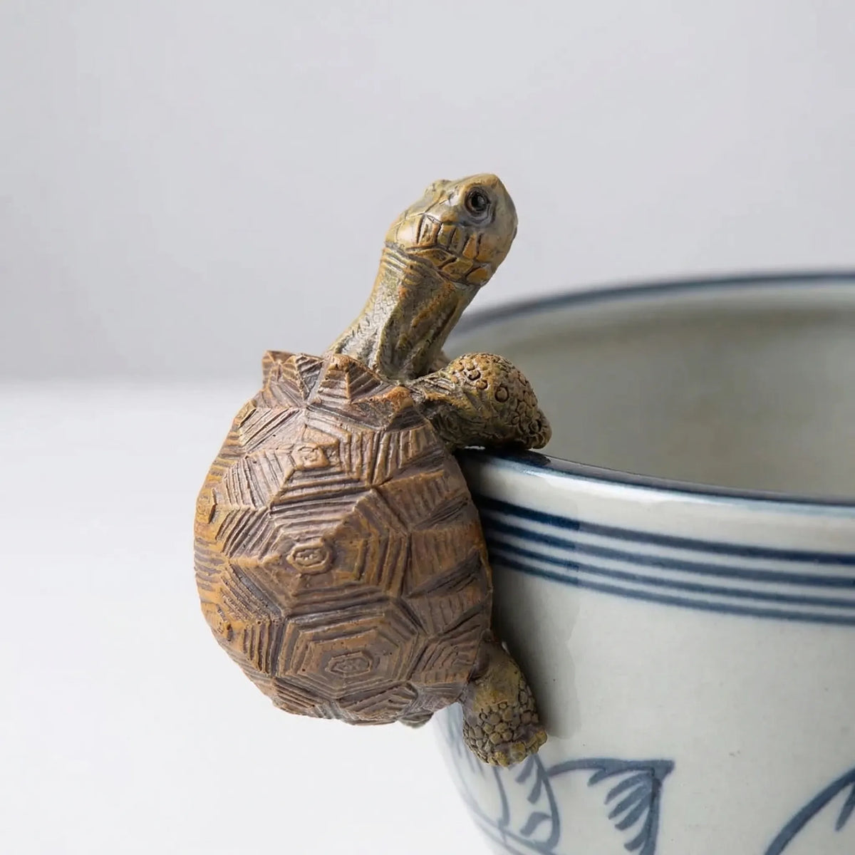 Miniatur-Schildkröten-Figur Topfrandklammer naturgetreue Dekoration