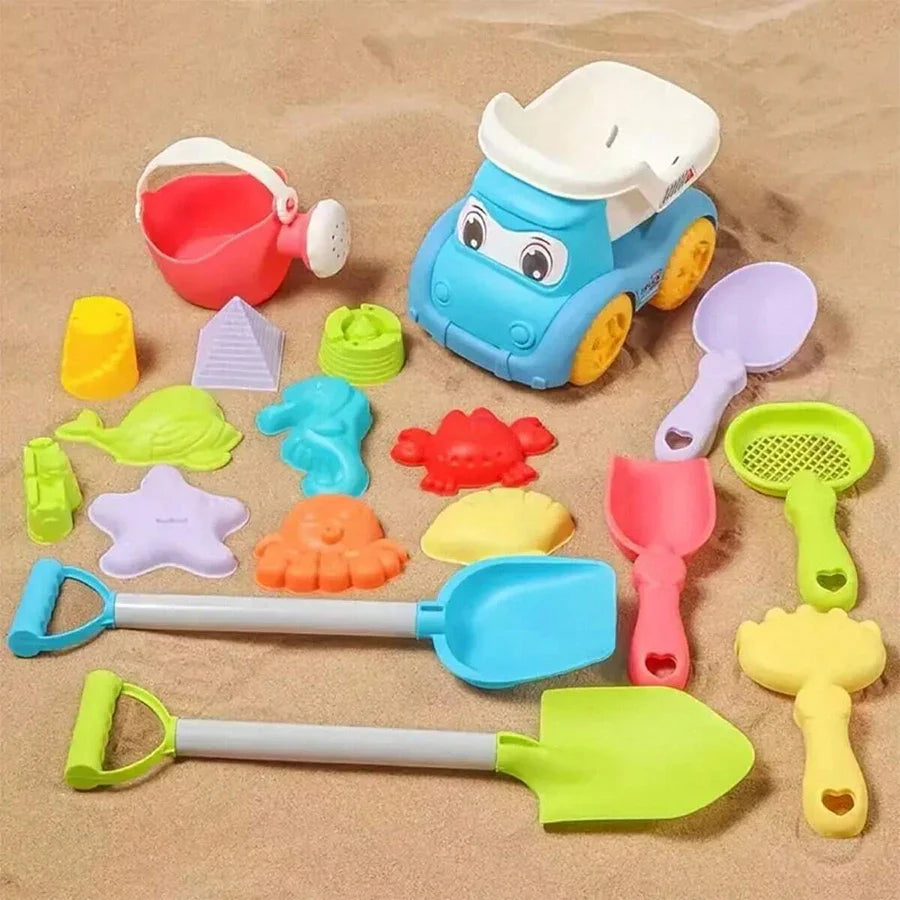 15-teiliges Strandspielzeug Set für Kinder mit Sandformen und Schaufel