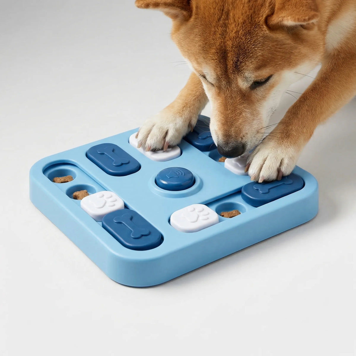 Interaktives Hundespielzeug Leckerli-Puzzle für langsames Fressen und mentale Beschäftigung