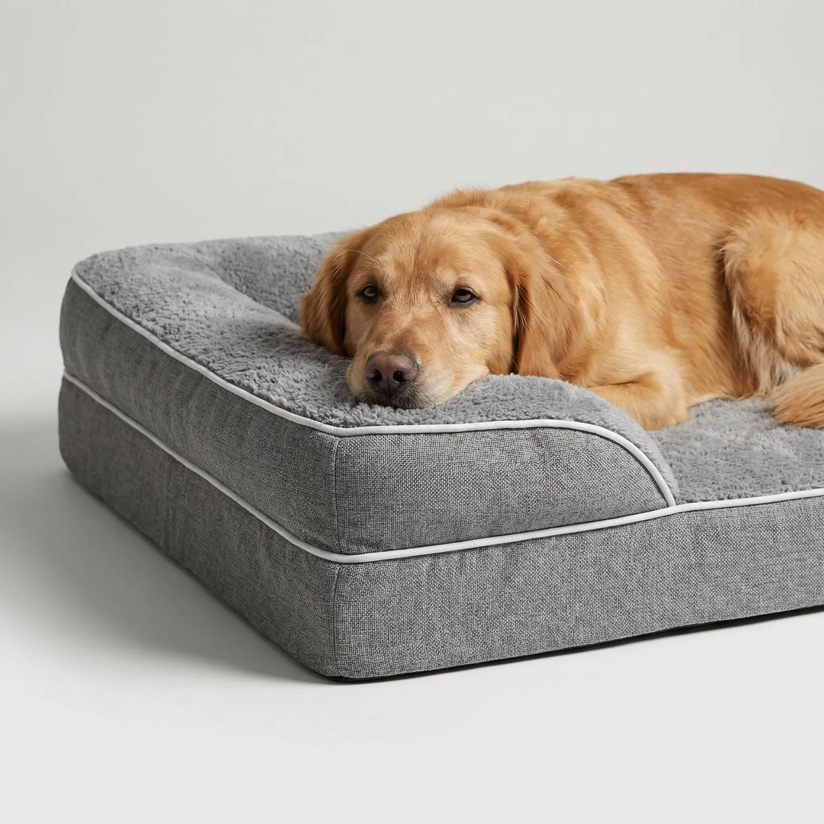 Orthopädisches Hundebett im Sofa-Stil für grosse Hunde mit waschbarem Bezug