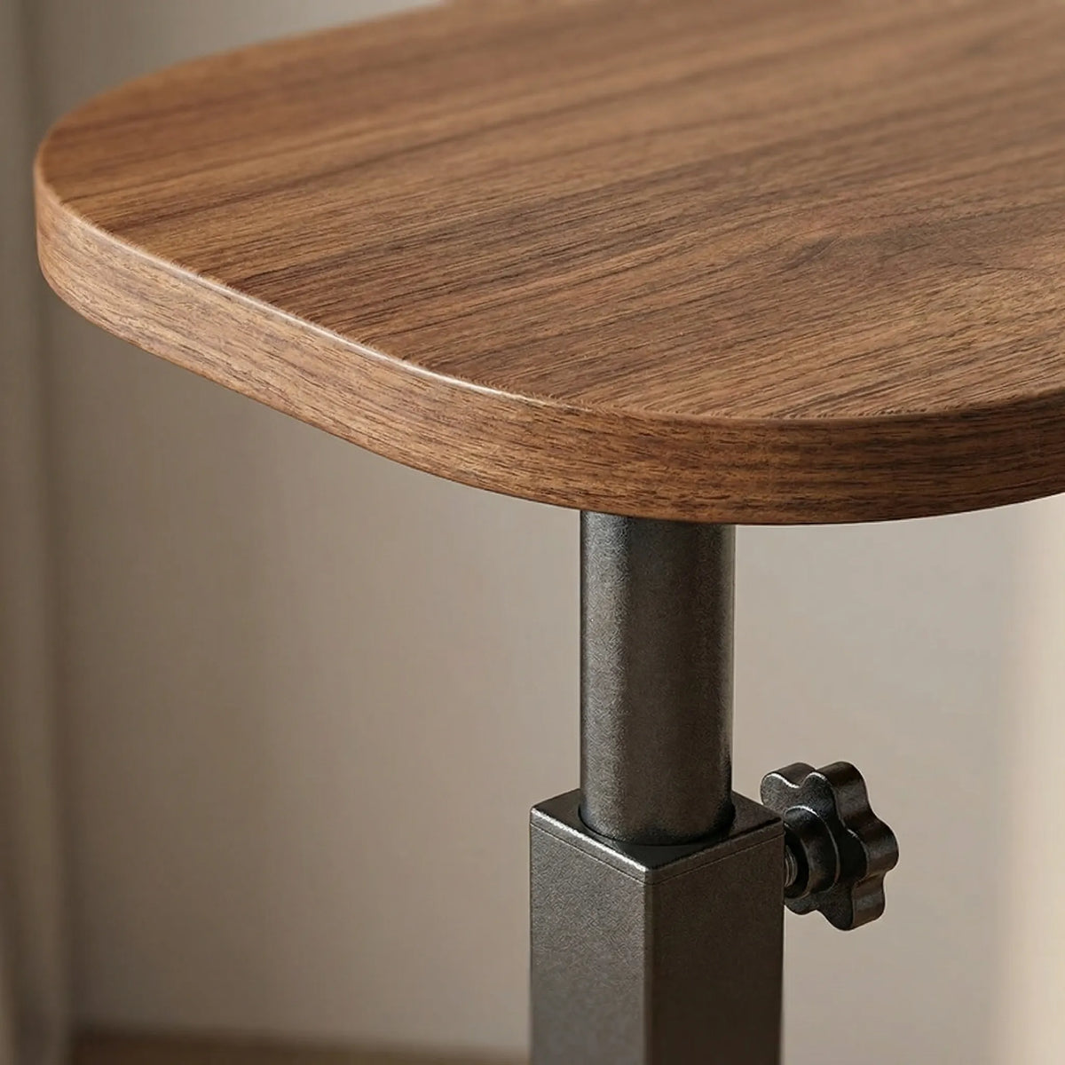 Verstellbarer Beistelltisch klappbar oval schmales Design stabil