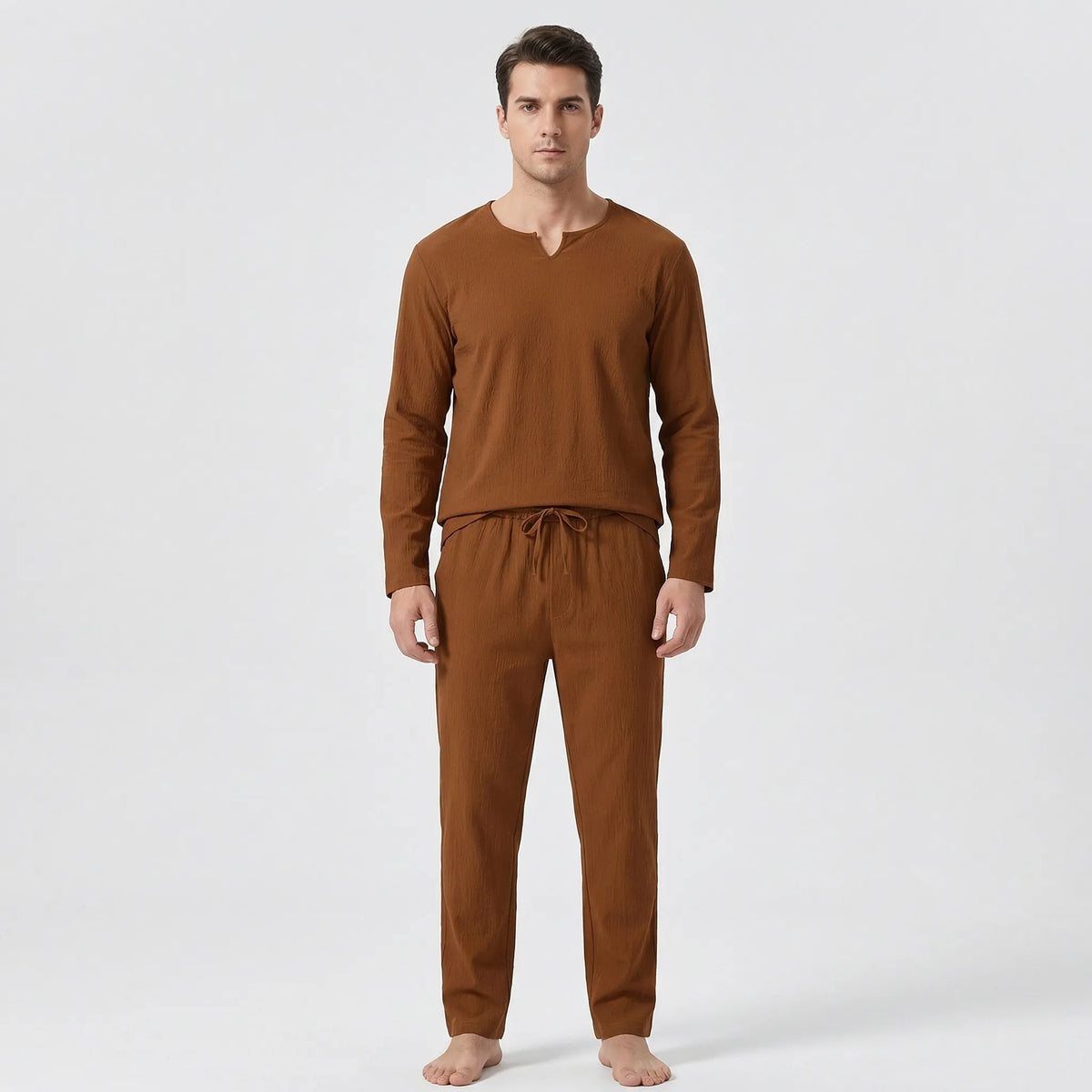 Herren Lounge-Set 2-teilig atmungsaktiv lockere Passform Seitentaschen