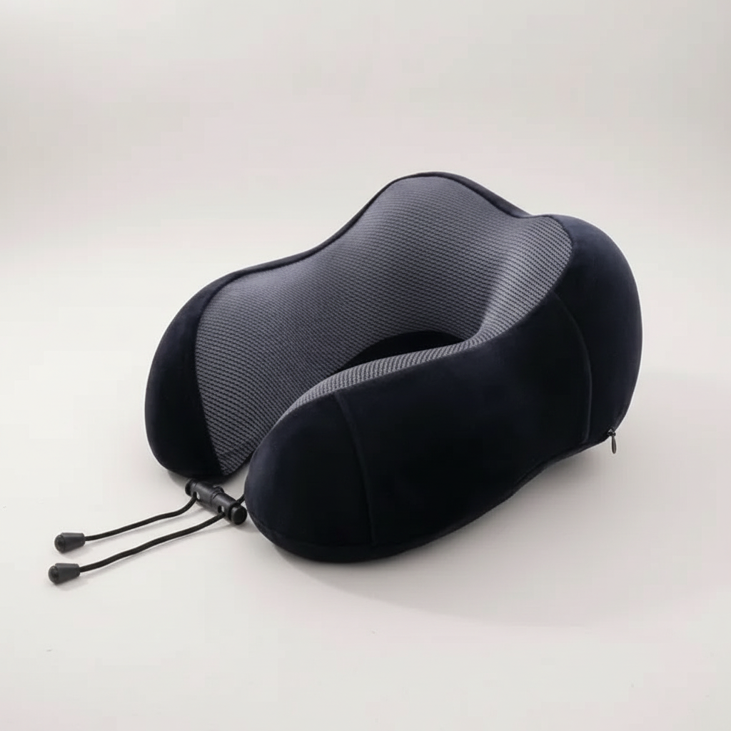 U-förmiges Memory-Foam-Reisekissen mit Halswirbelstütze ergonomisch
