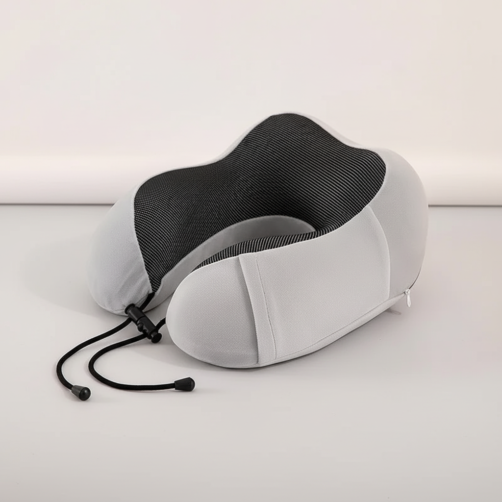 U-förmiges Memory-Foam-Reisekissen mit Halswirbelstütze ergonomisch