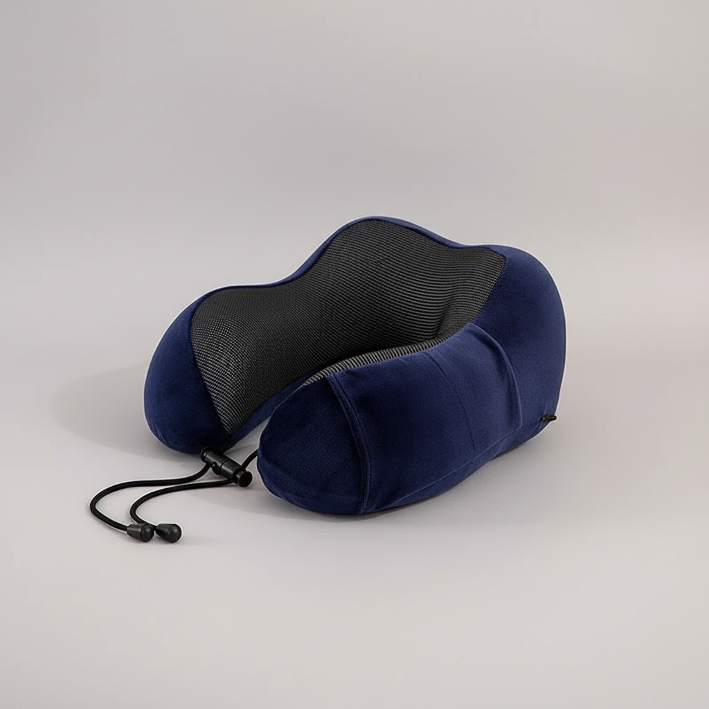 U-förmiges Memory-Foam-Reisekissen mit Halswirbelstütze ergonomisch