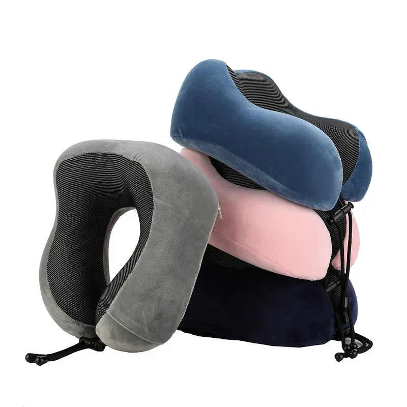 U-förmiges Memory-Foam-Reisekissen mit Halswirbelstütze ergonomisch