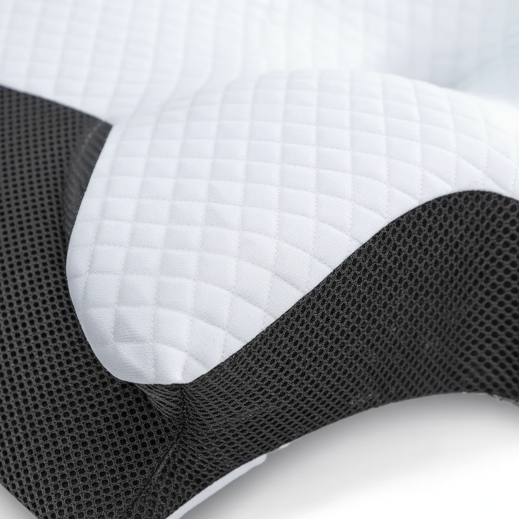 Ergonomisches Nackenkissen Memory-Foam atmungsaktive abnehmbare Hülle