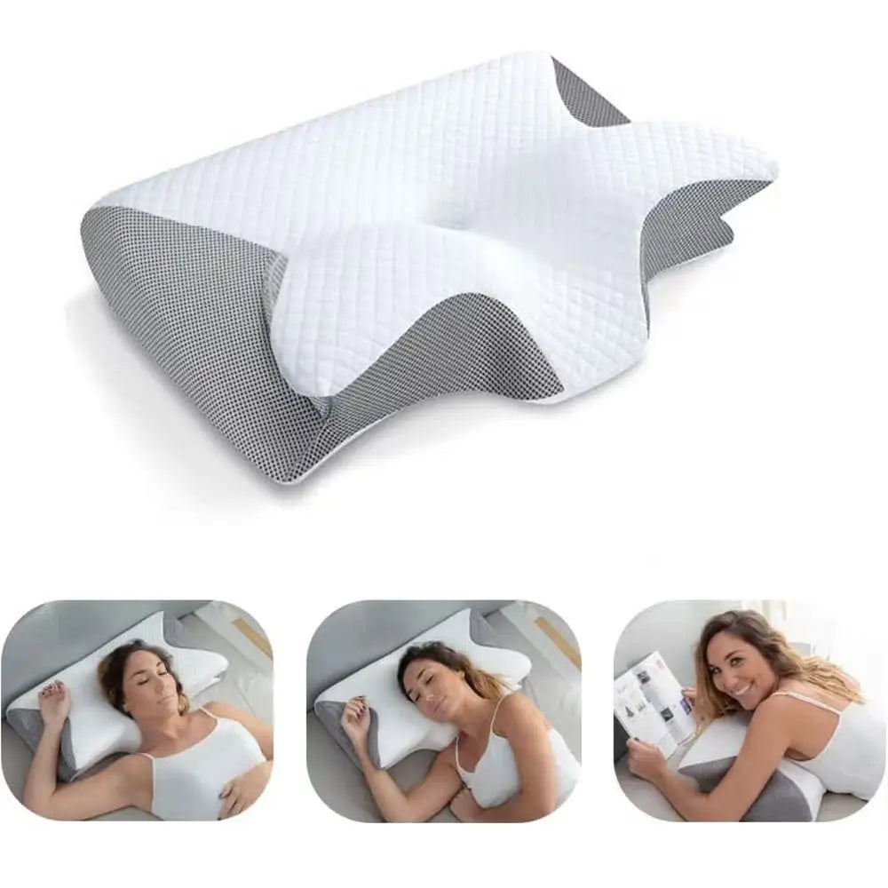 Ergonomisches Nackenkissen Memory-Foam atmungsaktive abnehmbare Hülle