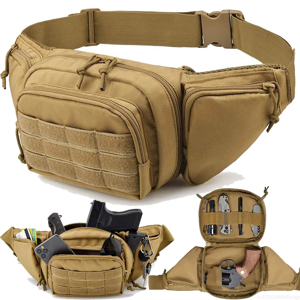 Taktische Gürteltasche wasserdicht Oxford-Stoff mit MOLLE-System