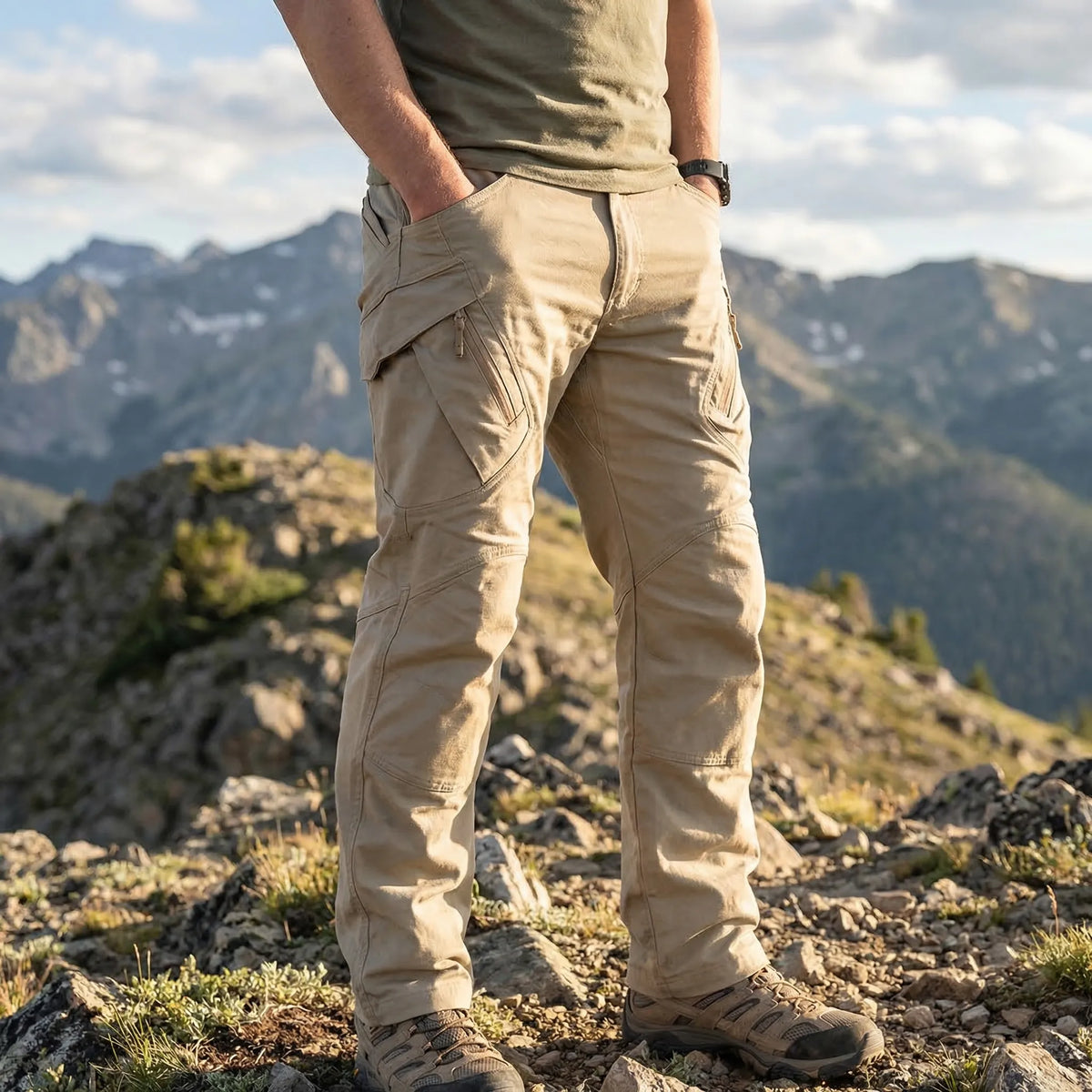 Taktische Cargohose mit mehreren Taschen und militärischem Design