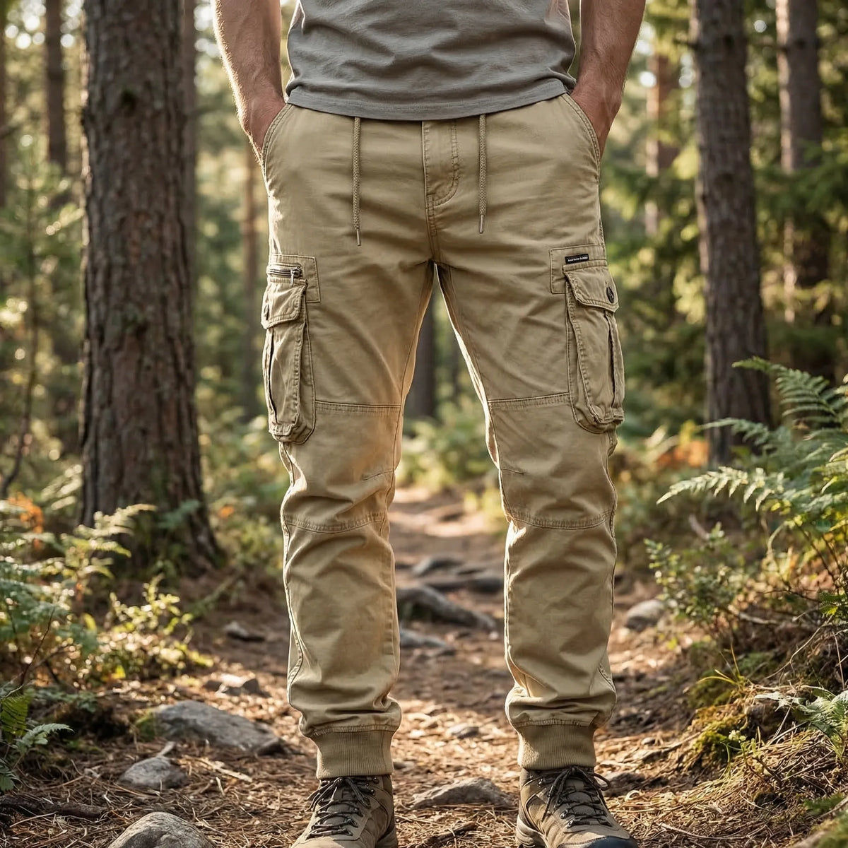 Herren-Tactical-Cargohose mit Mehrtaschenlayout und zuschnitt