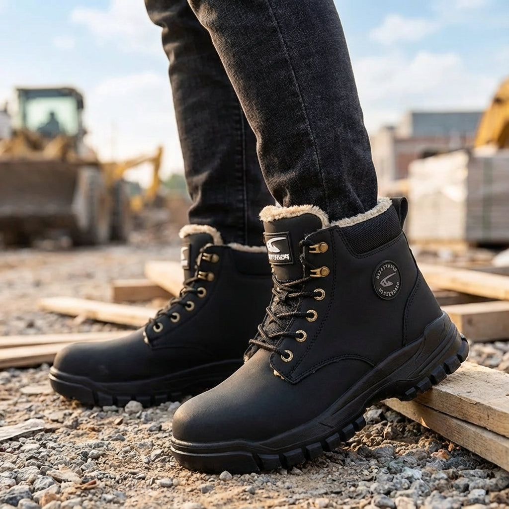 Herren-Sicherheitsstiefel Hochschaft mit Stahlzehe und Winterfütterung