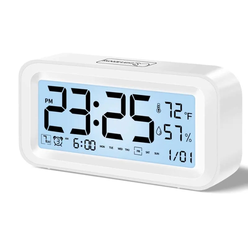 Digitaler LED Wecker mit Temperatur- und Feuchtigkeitsanzeige