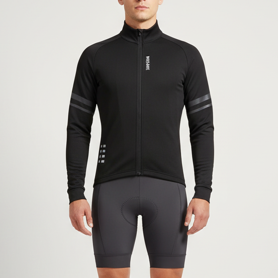 Isolierte Langarm-Radjacke Herren windbeständig warm reflektierend