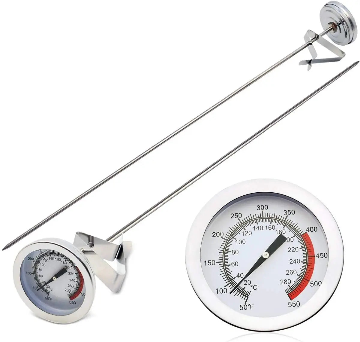 Frittierthermometer Langsonde analoges Zifferblatt Pfannenklemme