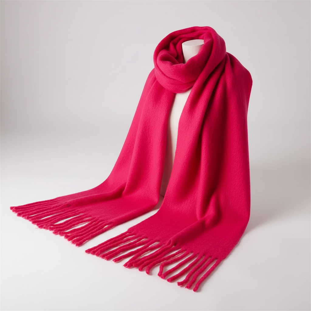 Winterschal übergroß flauschig Strickumhang weich