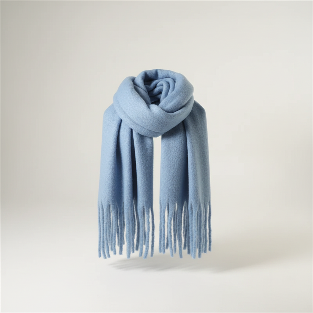 Winterschal übergroß flauschig Strickumhang weich