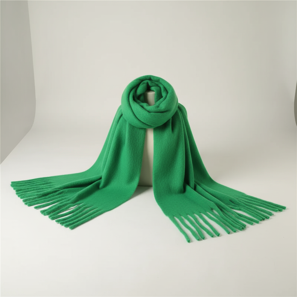 Winterschal übergroß flauschig Strickumhang weich