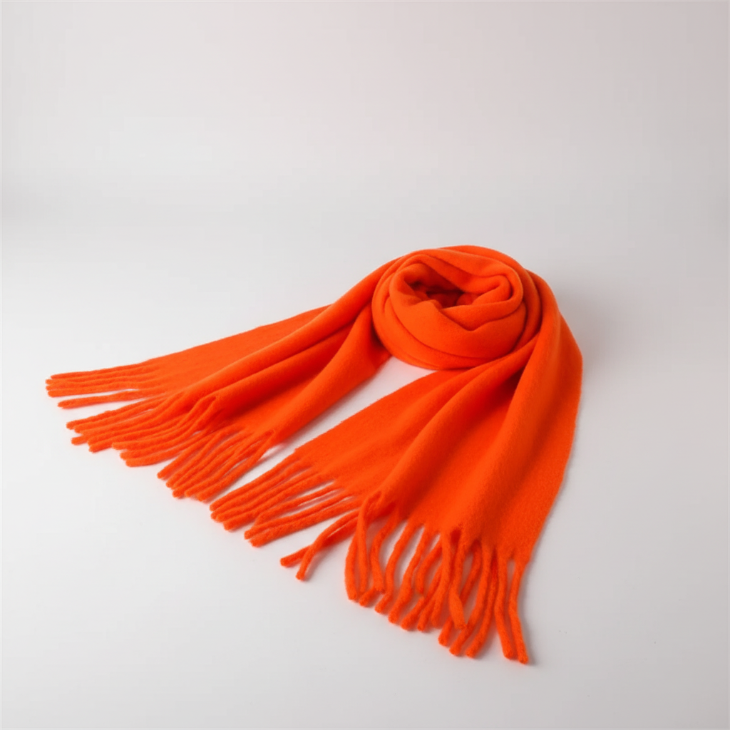 Winterschal übergroß flauschig Strickumhang weich