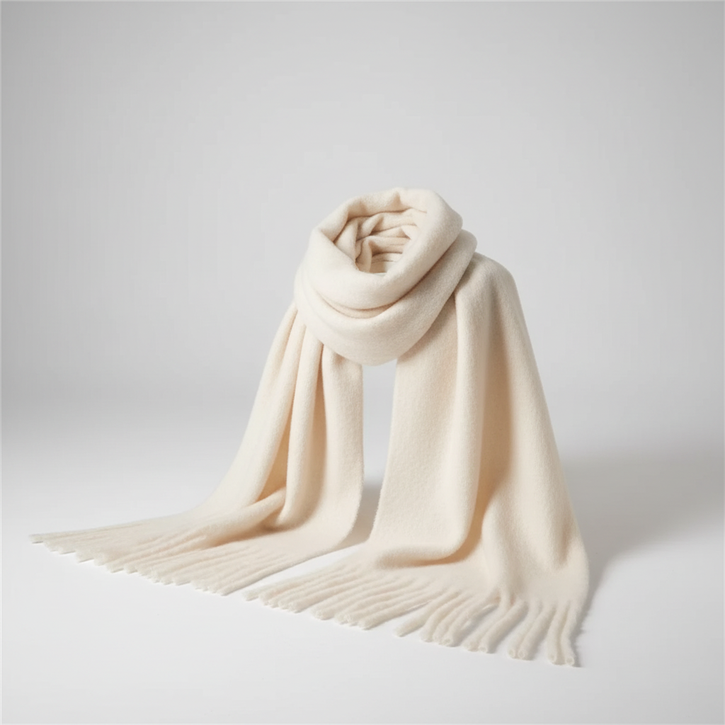 Winterschal übergroß flauschig Strickumhang weich