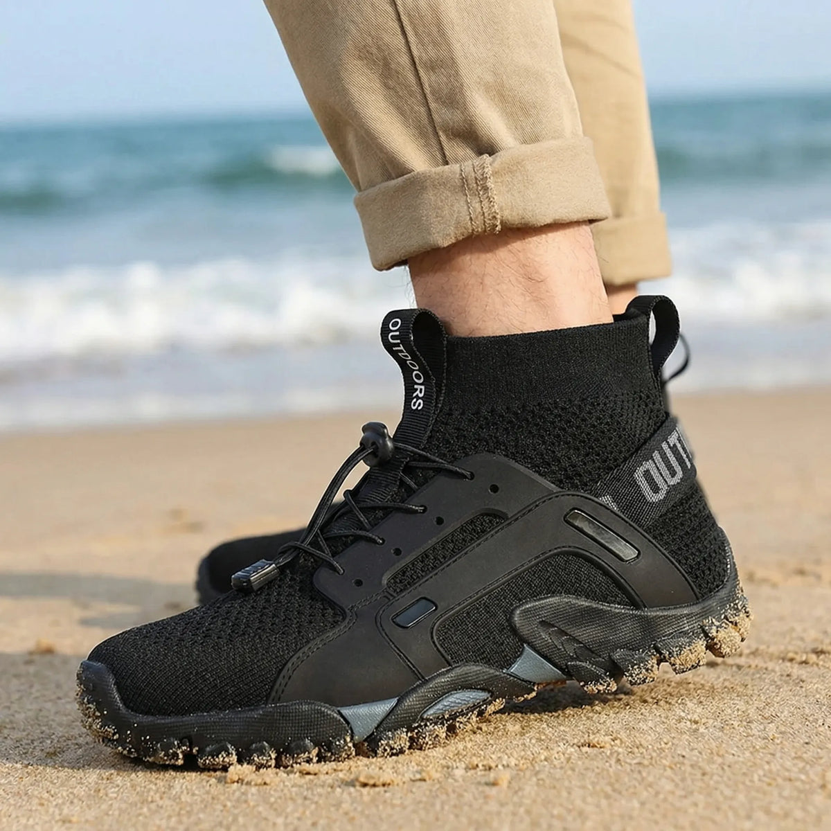 Knöchelhohe Barfuss-Wasserschuhe mit rutschfester Sohle für Damen und Herren