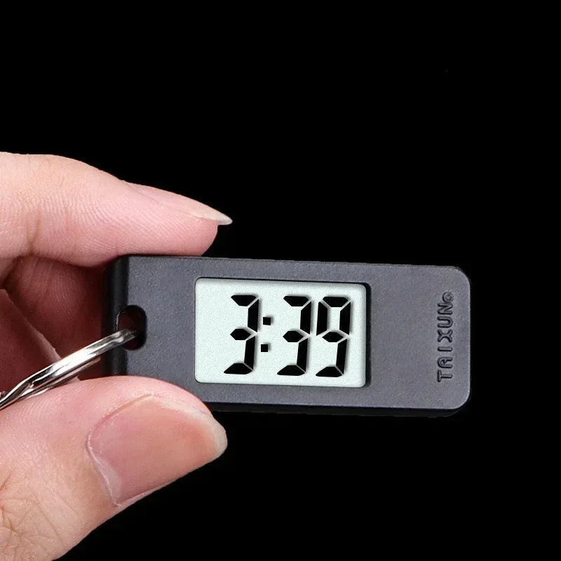Mini LED-Schlüsselanhänger-Uhr mit digitaler Anzeige kompakt tragbar