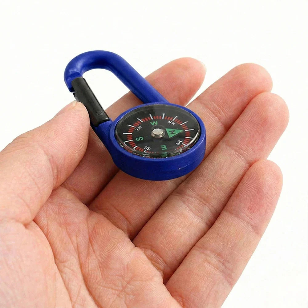 Mini Karabiner-Kompass Schlüsselanhänger mit Federklinke