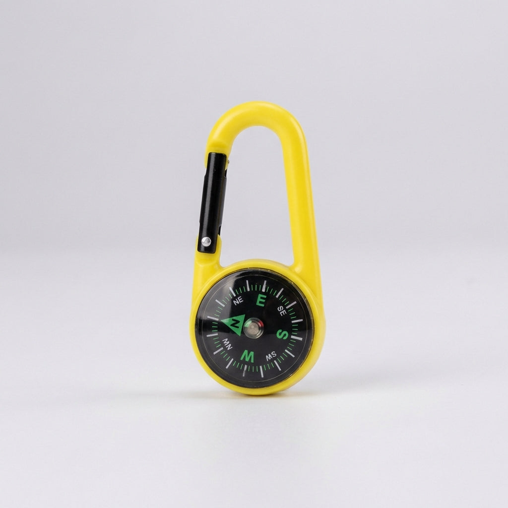 Mini Karabiner-Kompass Schlüsselanhänger mit Federklinke