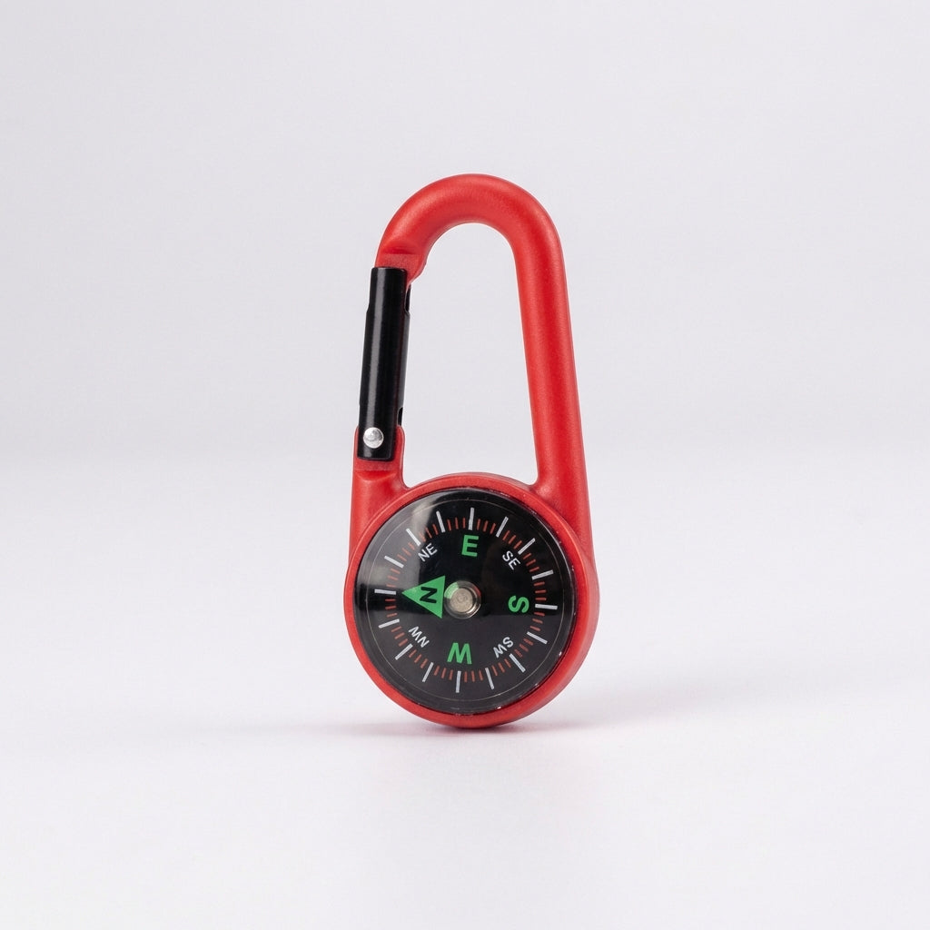 Mini Karabiner-Kompass Schlüsselanhänger mit Federklinke