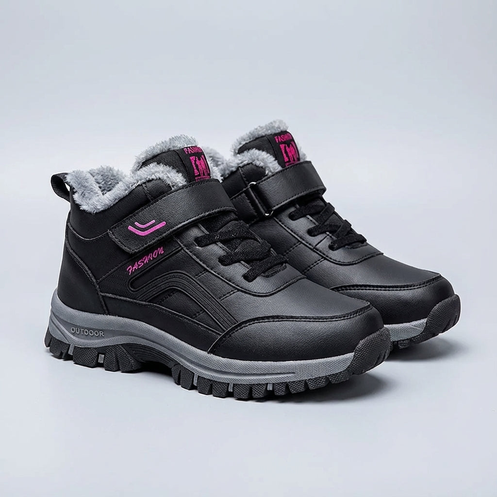 Damen-Winterstiefel mit Plüschfutter und rutschfester Sohle