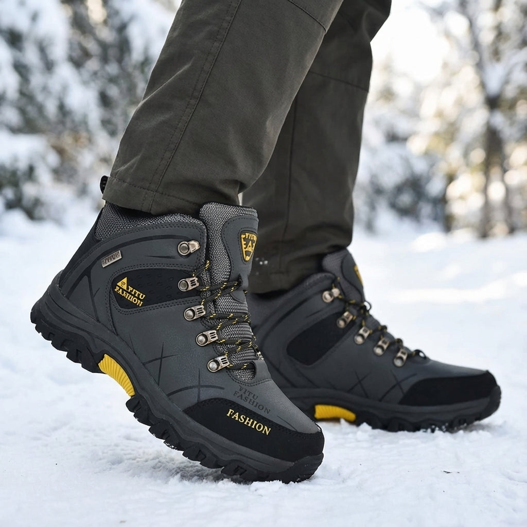 Herren-Schneestiefel wasserdicht rutschfest mit Knöchelstütze und isolierter Fütterung