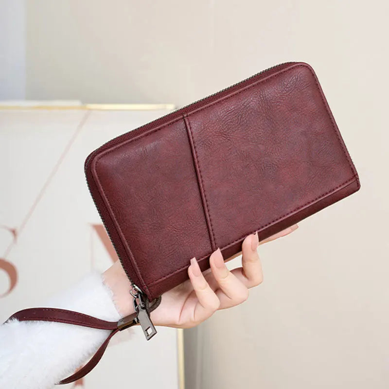 Reisepass-Geldbörse RFID-Schutz Organizer Handschlaufe Mikrofaser