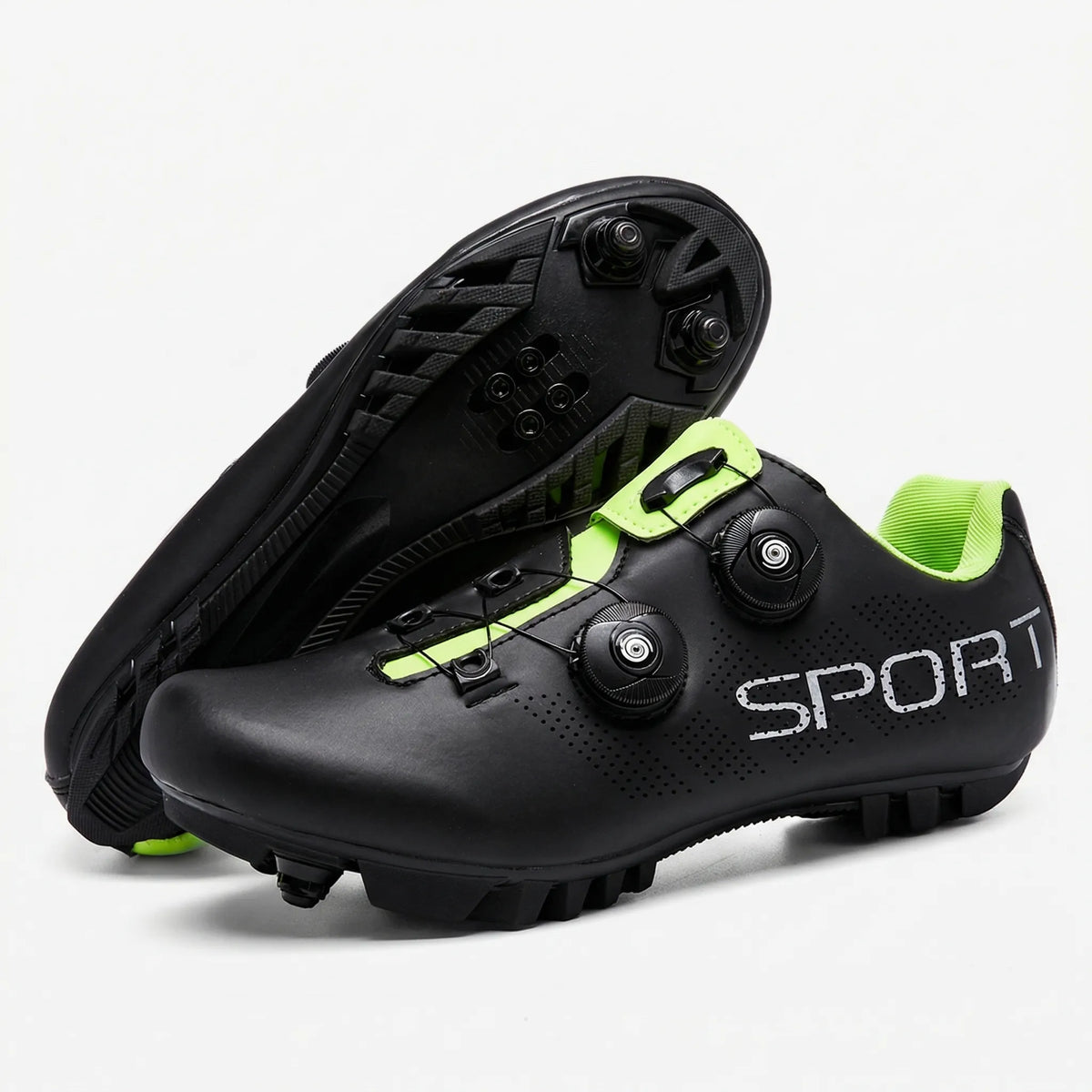MTB-Rennschuh mit dualen Drehverschlüssen und SPD-Stollen