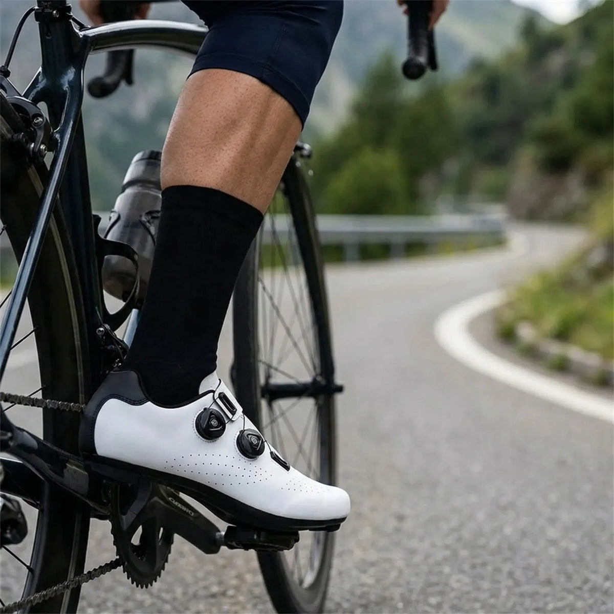 Herren-Rennrad-Schuh SPD-kompatibel mit Drehverschluss und belüfteter Oberseite