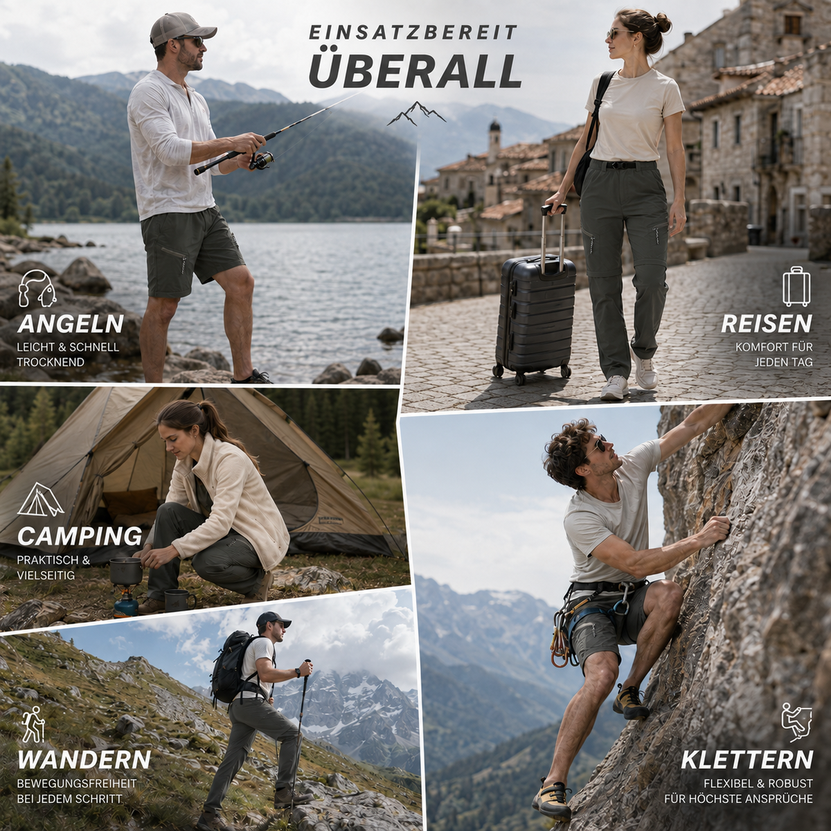 Camp Basel | Traxlite Abzippbare Taktische Wanderhose