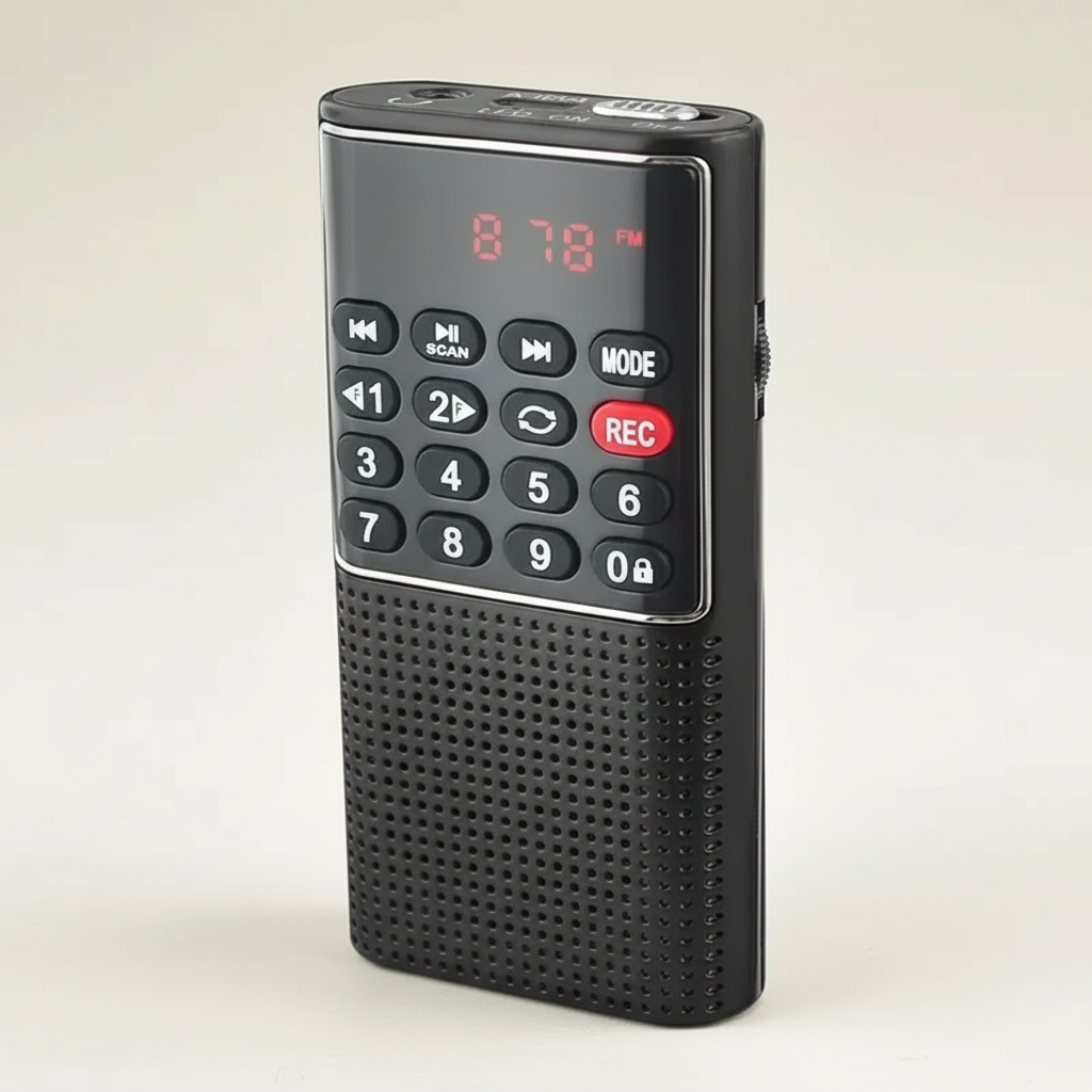 Kompakter tragbarer Radiorekorder mit UKW/AM und MP3-Wiedergabe