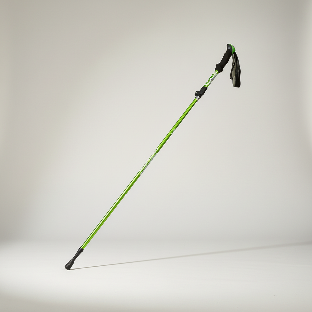 Wanderstock fünfteilig Faltstock Aluminium mit Schaumstoffgriff